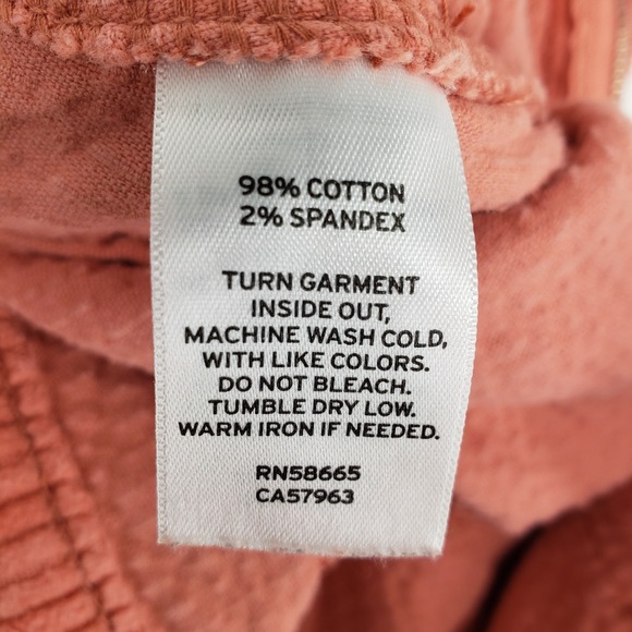 BP Corduroy Cargo Pants High Rise Waist Relaxed Wide Straight Leg Womens Size 27 - Picture 9 of 9